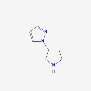 molecular formula C7H11N3 B2703570 1-(Pyrrolidin-3-YL)-1H-pyrazole CAS No. 1196156-80-5; 1242339-08-7