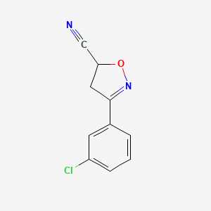 3-(3-Chlorophenyl)-4,5-dihydroisoxazole-5-carbonitrile