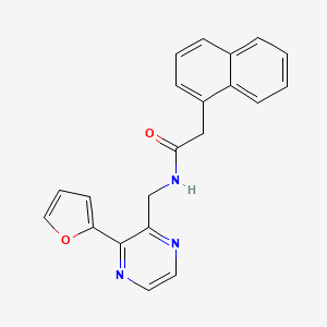 molecular formula C21H17N3O2 B2703579 N-((3-(furan-2-yl)pyrazin-2-yl)methyl)-2-(naphthalen-1-yl)acetamide CAS No. 2034300-86-0