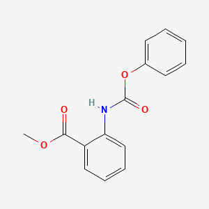 molecular formula C15H13NO4 B2703594 Methyl 2-[(phenoxycarbonyl)amino]benzoate CAS No. 259537-23-0