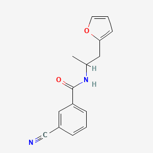molecular formula C15H14N2O2 B2703609 3-cyano-N-(1-(furan-2-yl)propan-2-yl)benzamide CAS No. 1234900-81-2