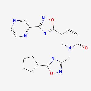 1-[(5-cyclopentyl-1,2,4-oxadiazol-3-yl)methyl]-5-(3-pyrazin-2-yl-1,2,4-oxadiazol-5-yl)pyridin-2(1H)-one