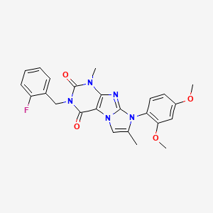 8-(2,4-dimethoxyphenyl)-3-(2-fluorobenzyl)-1,7-dimethyl-1H-imidazo[2,1-f]purine-2,4(3H,8H)-dione