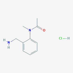 molecular formula C10H15ClN2O B2703616 N-[2-(Aminomethyl)phenyl]-N-methylacetamide;hydrochloride CAS No. 2287330-73-6