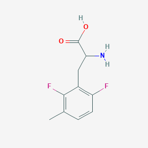 molecular formula C10H11F2NO2 B2703619 2,6-二氟-3-甲基-DL-苯丙氨酸 CAS No. 1043500-56-6