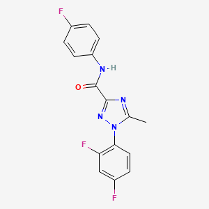 molecular formula C16H11F3N4O B2703620 1-(2,4-difluorophenyl)-N-(4-fluorophenyl)-5-methyl-1H-1,2,4-triazole-3-carboxamide CAS No. 321431-58-7