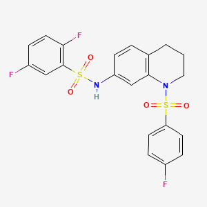 2,5-difluoro-N-(1-((4-fluorophenyl)sulfonyl)-1,2,3,4-tetrahydroquinolin-7-yl)benzenesulfonamide