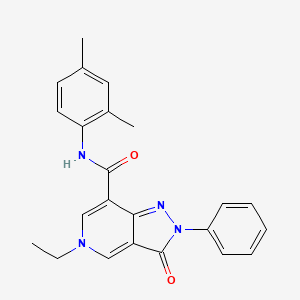N-(2,4-dimethylphenyl)-5-ethyl-3-oxo-2-phenyl-3,5-dihydro-2H-pyrazolo[4,3-c]pyridine-7-carboxamide