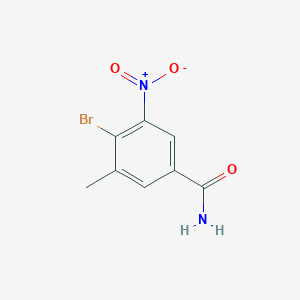 molecular formula C8H7BrN2O3 B2703626 4-Bromo-3-methyl-5-nitrobenzamide CAS No. 1807208-72-5