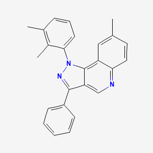 molecular formula C25H21N3 B2703630 1-(2,3-二甲基苯基)-8-甲基-3-苯基-1H-吡唑并[4,3-c]喹啉 CAS No. 901267-39-8