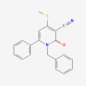 1-Benzyl-4-(methylsulfanyl)-2-oxo-6-phenyl-1,2-dihydro-3-pyridinecarbonitrile