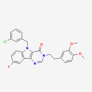 5-(3-chlorobenzyl)-3-(3,4-dimethoxyphenethyl)-8-fluoro-3H-pyrimido[5,4-b]indol-4(5H)-one
