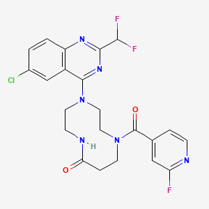 4-[6-Chloro-2-(difluoromethyl)quinazolin-4-yl]-1-(2-fluoropyridine-4-carbonyl)-1,4,7-triazecan-8-one