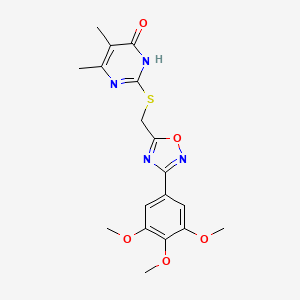 5,6-Dimethyl-2-({[3-(3,4,5-trimethoxyphenyl)-1,2,4-oxadiazol-5-yl]methyl}sulfanyl)-4-pyrimidinol