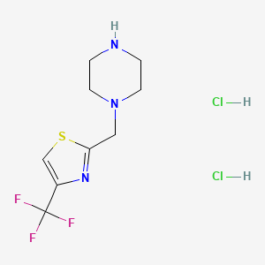 1-{[4-(Trifluoromethyl)-1,3-thiazol-2-yl]methyl}piperazine dihydrochloride