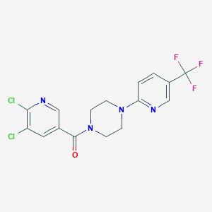 (5,6-Dichloropyridin-3-yl)-[4-[5-(trifluoromethyl)pyridin-2-yl]piperazin-1-yl]methanone
