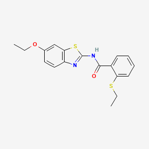 N-(6-ethoxy-1,3-benzothiazol-2-yl)-2-(ethylsulfanyl)benzamide