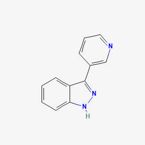 molecular formula C12H9N3 B2703656 3-(pyridin-3-yl)-1H-indazole CAS No. 1310207-72-7