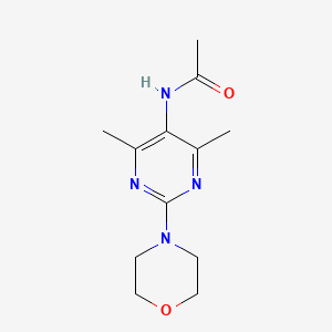 molecular formula C12H18N4O2 B2703662 N-(4,6-dimethyl-2-morpholinopyrimidin-5-yl)acetamide CAS No. 1448134-88-0