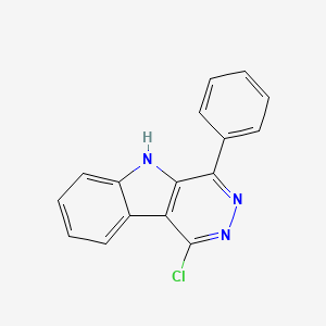molecular formula C16H10ClN3 B2703671 1-chloro-4-phenyl-5H-pyridazino[4,5-b]indole CAS No. 83749-78-4