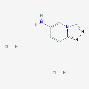 molecular formula C6H8Cl2N4 B2703677 [1,2,4]三唑并[4,3-a]吡啶-6-胺;二盐酸盐 CAS No. 2551117-75-8