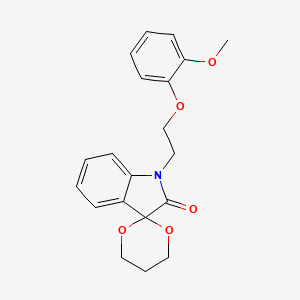 molecular formula C20H21NO5 B2703687 1'-(2-(2-Methoxyphenoxy)ethyl)spiro[[1,3]dioxane-2,3'-indolin]-2'-one CAS No. 876890-56-1