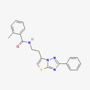 2-methyl-N-(2-(2-phenylthiazolo[3,2-b][1,2,4]triazol-6-yl)ethyl)benzamide