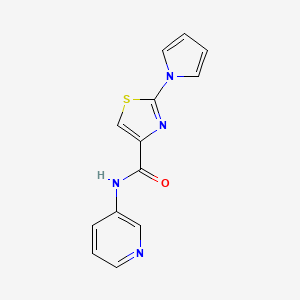 molecular formula C13H10N4OS B2703695 N-(吡啶-3-基)-2-(1H-吡咯-1-基)噻唑-4-甲酰胺 CAS No. 1206993-47-6