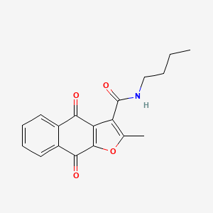 molecular formula C18H17NO4 B2703699 N-丁基-2-甲基-4,9-二氧代-4,9-二氢萘并[2,3-b]呋喃-3-甲酰胺 CAS No. 690640-91-6