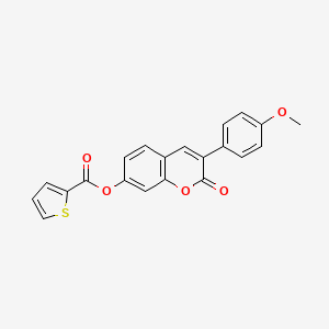 B2703700 3-(4-methoxyphenyl)-2-oxo-2H-chromen-7-yl thiophene-2-carboxylate CAS No. 869080-33-1