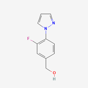 molecular formula C10H9FN2O B2703703 (3-Fluoro-4-(1H-pyrazol-1-yl)phenyl)methanol CAS No. 1152508-95-6
