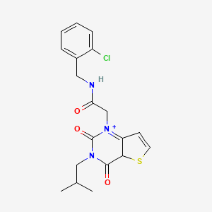 molecular formula C19H20ClN3O3S B2703704 N-[(2-chlorophenyl)methyl]-2-[3-(2-methylpropyl)-2,4-dioxo-1H,2H,3H,4H-thieno[3,2-d]pyrimidin-1-yl]acetamide CAS No. 1260919-44-5