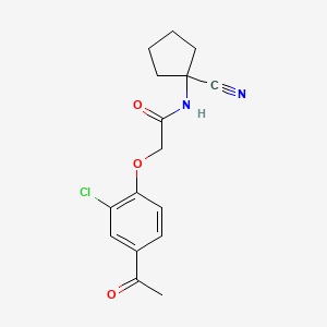 2-(4-acetyl-2-chlorophenoxy)-N-(1-cyanocyclopentyl)acetamide