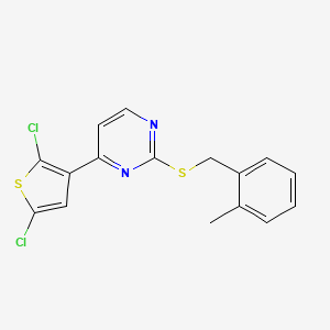 4-(2,5-Dichloro-3-thienyl)-2-pyrimidinyl 2-methylbenzyl sulfide