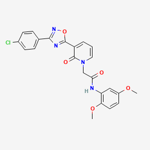 molecular formula C23H19ClN4O5 B2703722 2-(3-(3-(4-chlorophenyl)-1,2,4-oxadiazol-5-yl)-2-oxopyridin-1(2H)-yl)-N-(2,5-dimethoxyphenyl)acetamide CAS No. 1105231-68-2