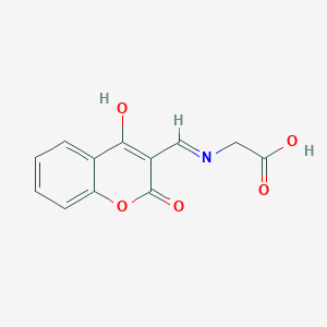 molecular formula C12H9NO5 B2703732 2-({[(3Z)-2,4-dioxo-3,4-dihydro-2H-1-benzopyran-3-ylidene]methyl}amino)acetic acid CAS No. 146779-70-6