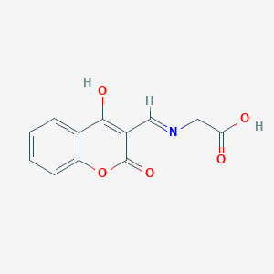 2-({[(3Z)-2,4-dioxo-3,4-dihydro-2H-1-benzopyran-3-ylidene]methyl}amino)acetic acid