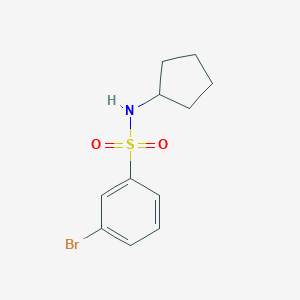 molecular formula C11H14BrNO2S B270374 3-bromo-N-cyclopentylbenzenesulfonamide 