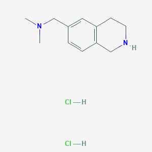 molecular formula C12H20Cl2N2 B2703746 N,N-Dimethyl-1-(1,2,3,4-tetrahydroisoquinolin-6-yl)methanamine;dihydrochloride CAS No. 2375268-38-3