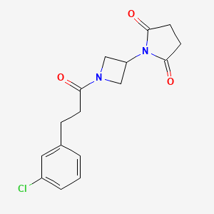1-(1-(3-(3-Chlorophenyl)propanoyl)azetidin-3-yl)pyrrolidine-2,5-dione