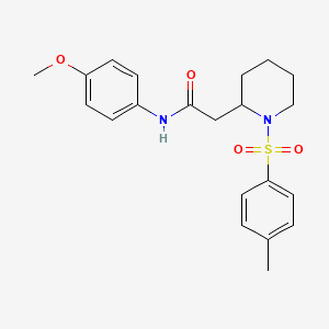 N-(4-methoxyphenyl)-2-(1-tosylpiperidin-2-yl)acetamide