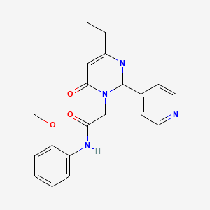molecular formula C20H20N4O3 B2703758 2-(4-乙基-6-氧代-2-(吡啶-4-基)嘧啶-1(6H)-基)-N-(2-甲氧苯基)乙酰胺 CAS No. 1421526-47-7