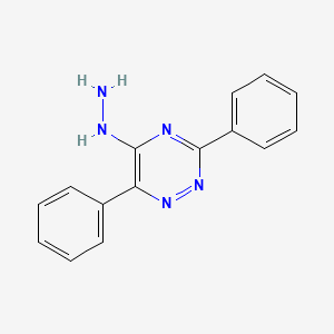 molecular formula C15H13N5 B2703762 5-Hydrazino-3,6-diphenyl-1,2,4-triazine CAS No. 108718-69-0