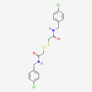 molecular formula C18H18Cl2N2O2S2 B2703771 N-[(4-chlorophenyl)methyl]-2-[[2-[(4-chlorophenyl)methylamino]-2-oxoethyl]disulfanyl]acetamide CAS No. 1223230-84-9