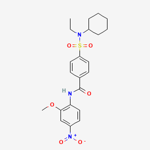 4-(N-cyclohexyl-N-ethylsulfamoyl)-N-(2-methoxy-4-nitrophenyl)benzamide