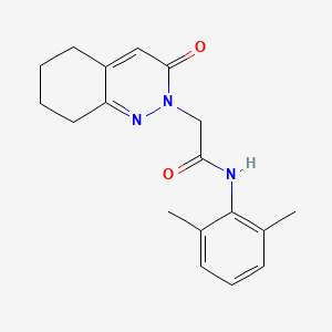 molecular formula C18H21N3O2 B2703774 N-(2,6-dimethylphenyl)-2-(3-oxo-5,6,7,8-tetrahydrocinnolin-2(3H)-yl)acetamide CAS No. 933027-82-8