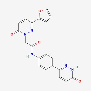 2-(3-(furan-2-yl)-6-oxopyridazin-1(6H)-yl)-N-(4-(6-hydroxypyridazin-3-yl)phenyl)acetamide