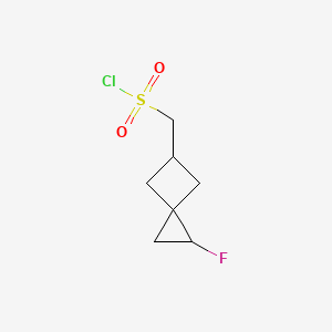 molecular formula C7H10ClFO2S B2703785 (2-Fluorospiro[2.3]hexan-5-yl)methanesulfonyl chloride CAS No. 2253641-27-7