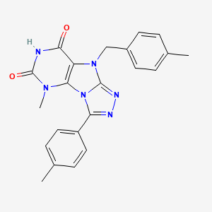 5-methyl-9-(4-methylbenzyl)-3-(p-tolyl)-5H-[1,2,4]triazolo[4,3-e]purine-6,8(7H,9H)-dione