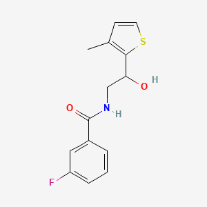 molecular formula C14H14FNO2S B2703788 3-fluoro-N-(2-hydroxy-2-(3-methylthiophen-2-yl)ethyl)benzamide CAS No. 1705960-66-2